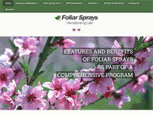 Tablet Screenshot of foliarsprays.com